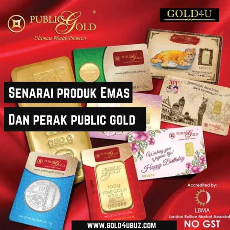 Produk Emas dan Perak Public Gold