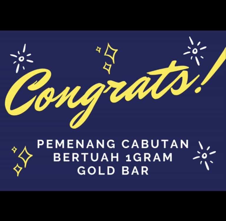 Cabutan Bertuah 1 Gram Gold Bar bulan September 2021